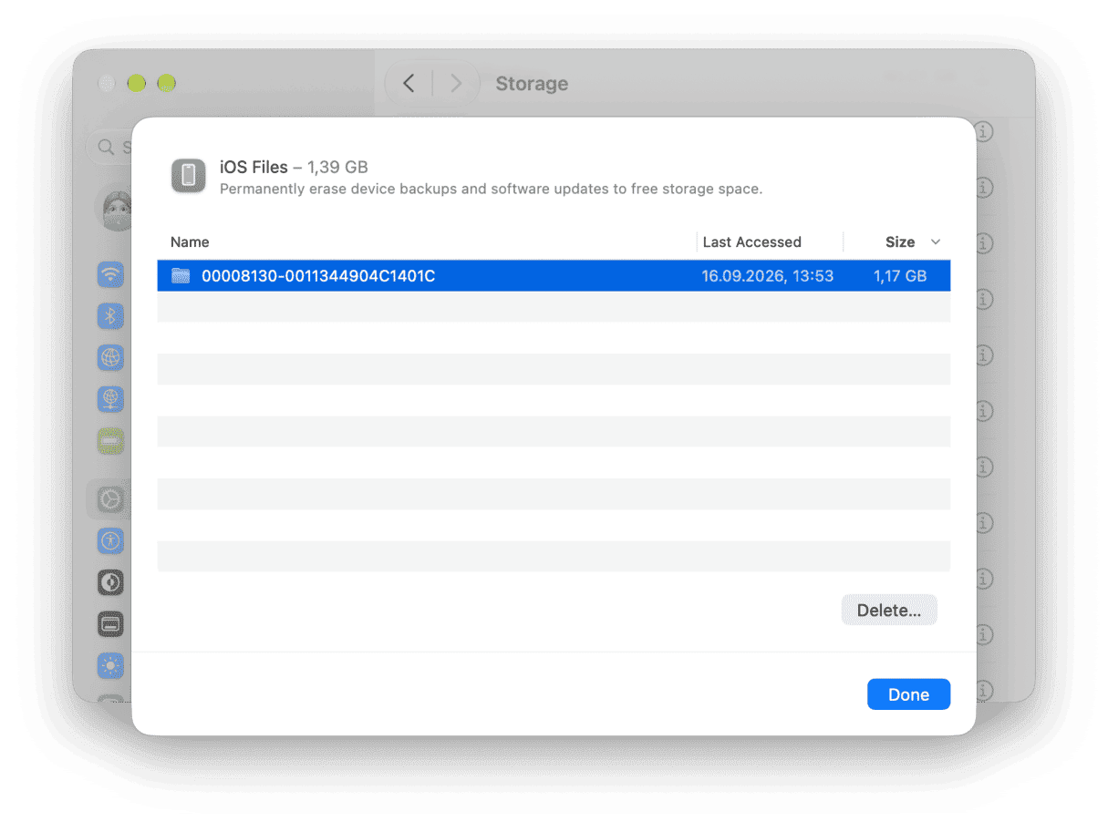 How to remove iOS files from Mac